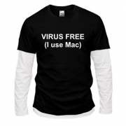 Лонгслив комби  Virus free (I use Mac)