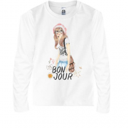 Детская футболка с длинным рукавом bon jour