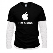 Лонгслив комби I'm a Mac