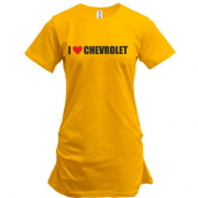 Подовжена футболка I love Chevrolet