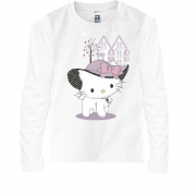 Детская футболка с длинным рукавом hello kitty в шляпе
