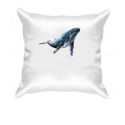 Подушка с синим китом
