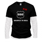 Лонгслив комби  AC/DC - Highway to hell