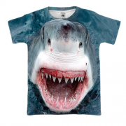 3D футболка с акулой