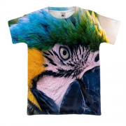 3D футболка з папугою