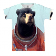 3D футболка с животными космонавтами