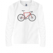 Детская футболка с длинным рукавом с шоссейным велосипедом