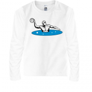 Детская футболка с длинным рукавом с игроком водного поло