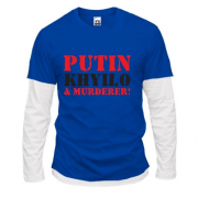 Лонгслив комби Putin - kh*lo and murderer