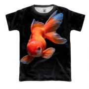 3D футболка с золотой рыбкой