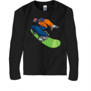 Детская футболка с длинным рукавом с иллюстрацией сноубордиста
