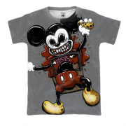 3D футболка со злым Микки Маусом в мышеловке