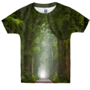 Дитяча 3D футболка "Дорога в лісі"
