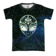 3D футболка с пришельцем масоном