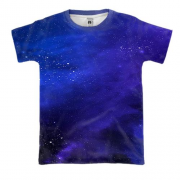 3D футболка с синим космосом