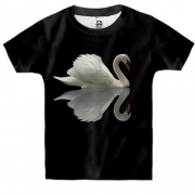 Детская 3D футболка с лебедем
