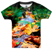 Дитяча 3D футболка Осіннє листя