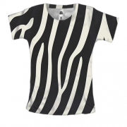 Женская 3D футболка с кожей зебры