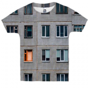 Дитяча 3D футболка з фасадом будівлі