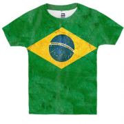 Детская 3D футболка с флагом Бразилии