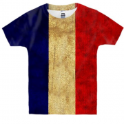 Детская 3D футболка с флагом Франции