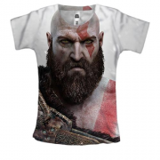Женская 3D футболка Kratos - God of War