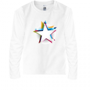 Детская футболка с длинным рукавом со звёздами диско