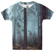 Детская 3D футболка с лесом в тумане