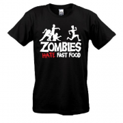 Футболка Zombies hate fast food