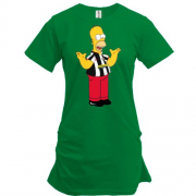 Подовжена футболка з Гомером Сімпсоном в формі Ювентус