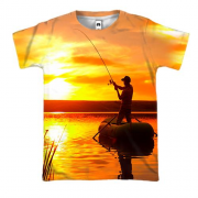 3D футболка Рыбак на рыбалке