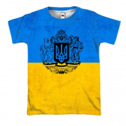 3D футболка с большим Гербом Украины