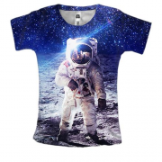 Жіноча 3D футболка з космонавтом на місяці