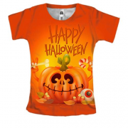 Женская 3D футболка Happy Halloween 2
