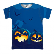 3D футболка Halloween pumpkins 4