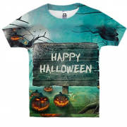Детская 3D футболка Happy Halloween.
