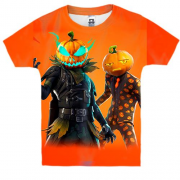 Детская 3D футболка Хэллоуинские тыквы-воины