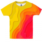 Дитяча 3D футболка Abstraction yellow-red