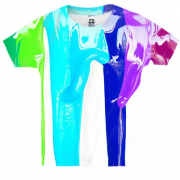 Дитяча 3D футболка Rainbow streaks