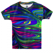 Детская 3D футболка Rainbow abstraction 3