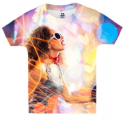 Дитяча 3D футболка Girl with a gram record