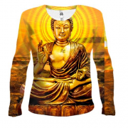 Женский 3D лонгслив Buddha god