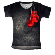 Женская 3D футболка Боксерские перчатки