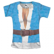 Женская 3D футболка "Костюм Снегурочки"