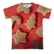 3D футболка Christmas gingerbread