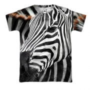 3D футболка зебри