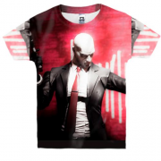 Дитяча 3D футболка Man with pistol on red background
