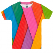 Детская 3D футболка Colorful stripes