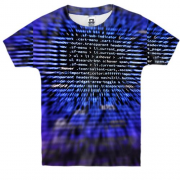 Детская 3D футболка Program codes pattern