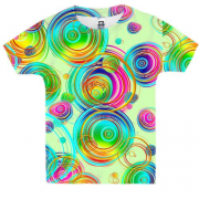 Детская 3D футболка Rainbow circles on the water